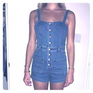 Free People Denim Romper